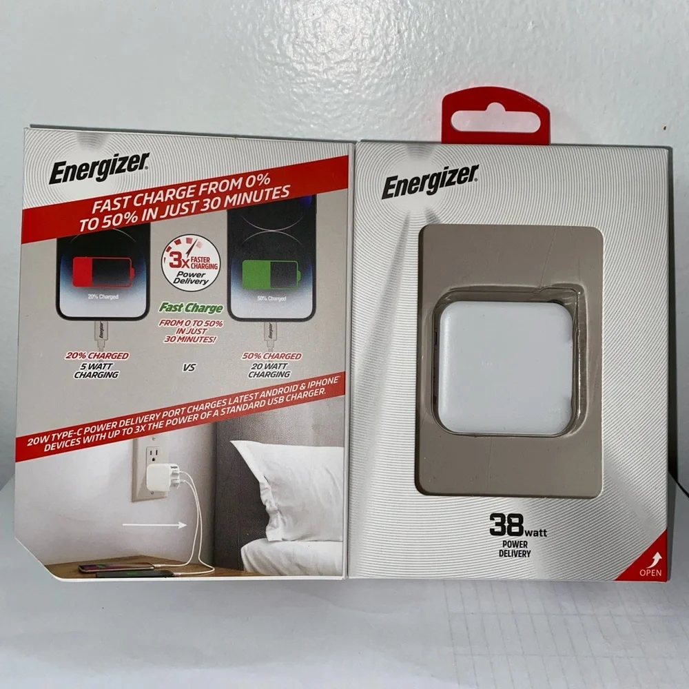 Energizer White USB Type-C Wall Charger